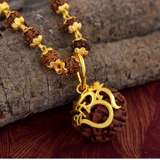 .Rudraksh Mala with 5 Mukhi Rudraksh Pendant For Men and Boys