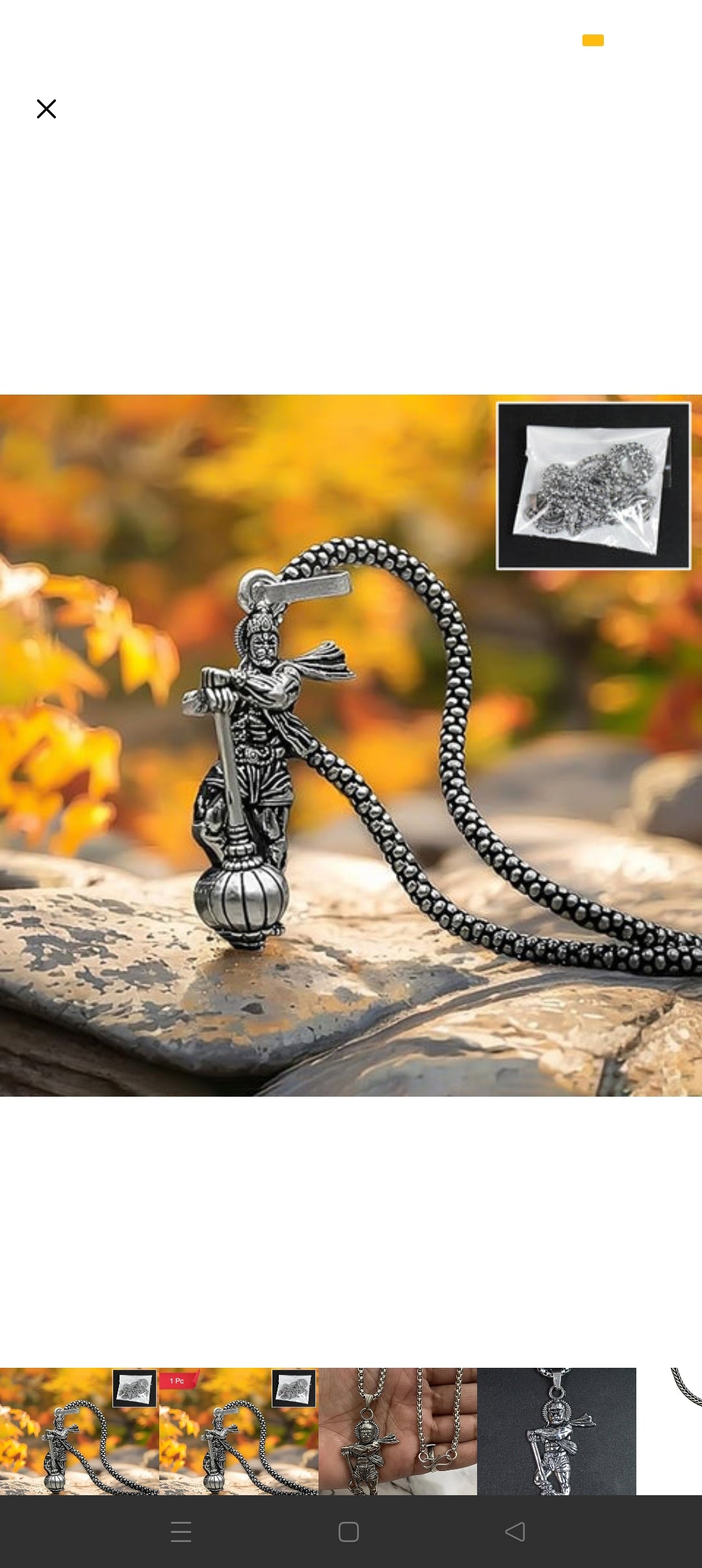 This Hanuman Gada locket chain pendant is designed for men seeking a meaningful accessory that reflects strength and devotion. Expertly crafted, it features the iconic gada symbol associated with Lord Hanuman, representing courage and protection. The pend