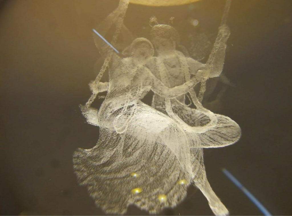 Radha Krishna 3D Crystal Ball Lamp