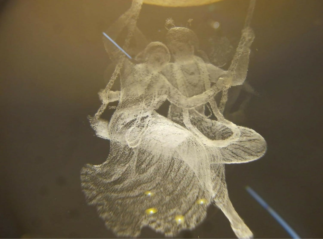 Radha Krishna 3D Crystal Ball Lamp