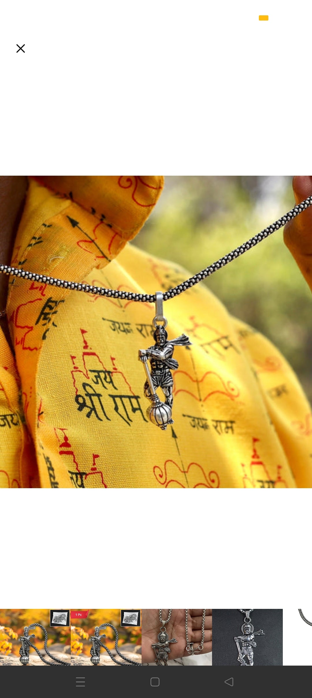 This Hanuman Gada locket chain pendant is designed for men seeking a meaningful accessory that reflects strength and devotion. Expertly crafted, it features the iconic gada symbol associated with Lord Hanuman, representing courage and protection. The pend